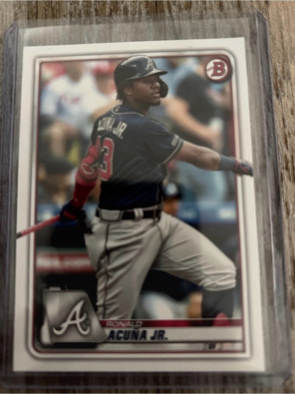 Topps Navy Blue and Gray Baseball Player Card - Atlanta Braves
